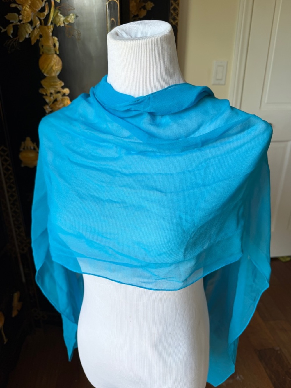 Lightweight Turquoise Women's Scarf - Versatile Wrap